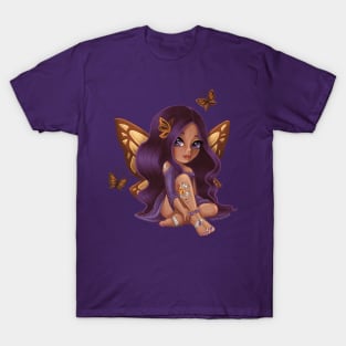 Bejeweled Butterfly Fairy Caramel T-Shirt